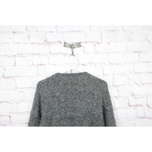 LL Bean Wool Blend Charcoal Gray Full Zipper Sweater Size M - Picture 4 of 10